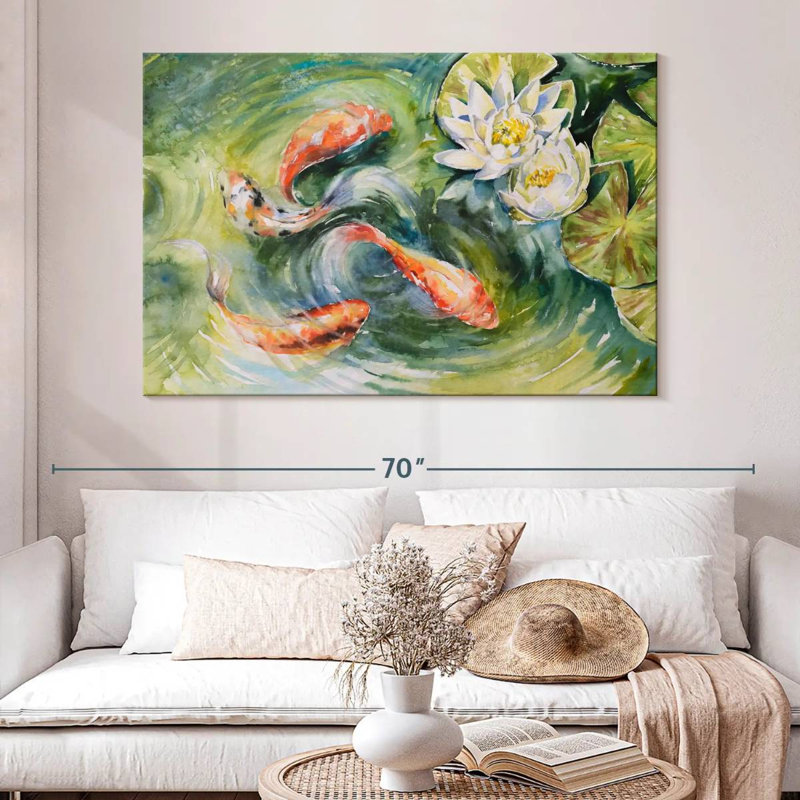 Brampt Pond Of Koi, 34" H x 51" W