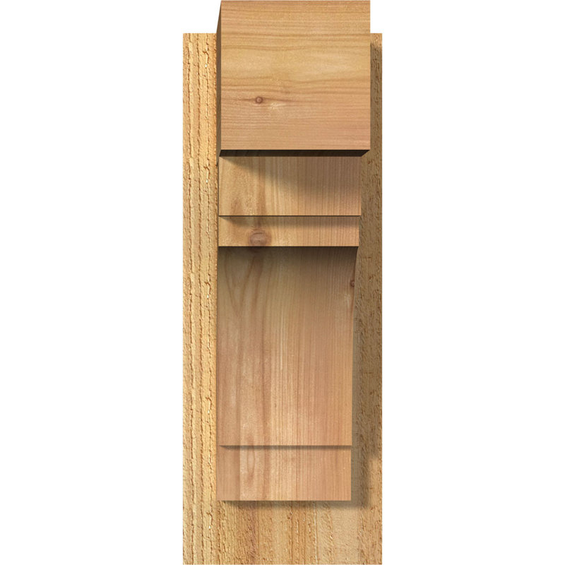 Persienne en bois Merced Block Rustic Timber, P 12 po x H 16 po, 6" W Douglas Fir (Rough Sawn)