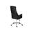 Ergonomic Adjustable Height Swivel Office Chair With Armrests And Black Leather Look, Perfect For Modern Workspaces