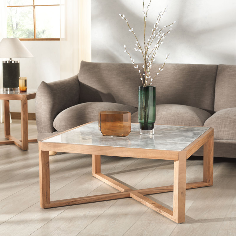 Ditmar Marble Top Coffee Table, Natural