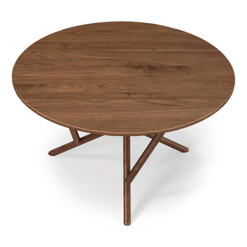 Baton - Round Fixed Top Table, 30"H x 54"L x 54"W, Natural Walnut
