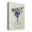 Indigo Floral Vase I, toile tendue avec châssis de qualité supérieure - prête à être accrochée-1903935607