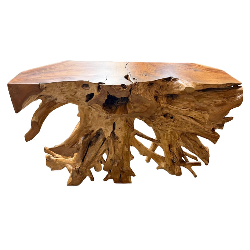 47'' Live Edge Teak Root Console Table
