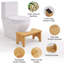 Tabouret de toilette en bambou pour adultes