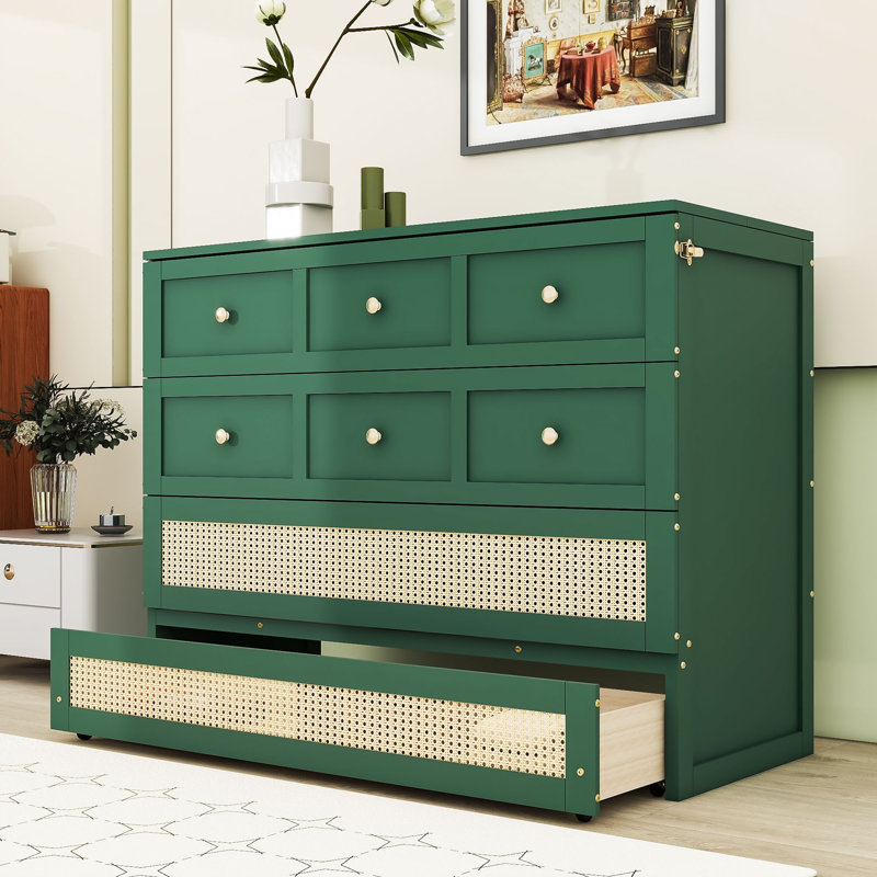 Lit escamotable 1 tiroir avec conception pliable peu encombrante, Queen, Vert