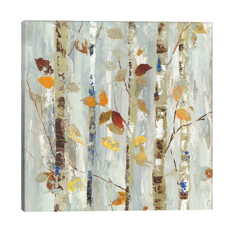 Autumn Petals 1 Piece Painting on Canvas, 45.72 cm H x 45.72 cm W x 3.175 cm D, No Frame