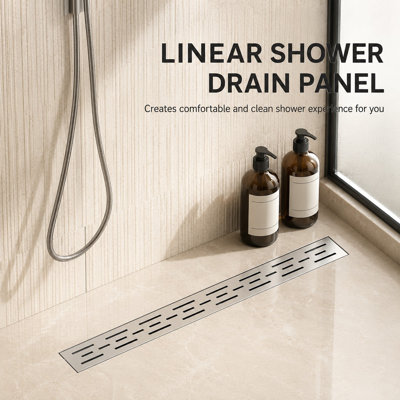 Majesta 24" Brushed Nickel linear grid drain