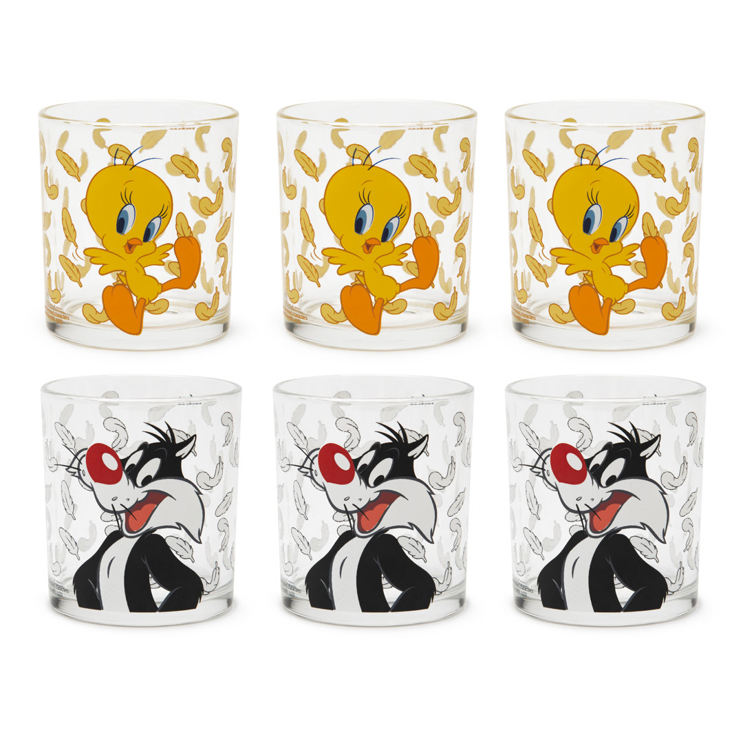 Excelsa set of 6 glasses Looney Tunes glass 25 cl multicolor