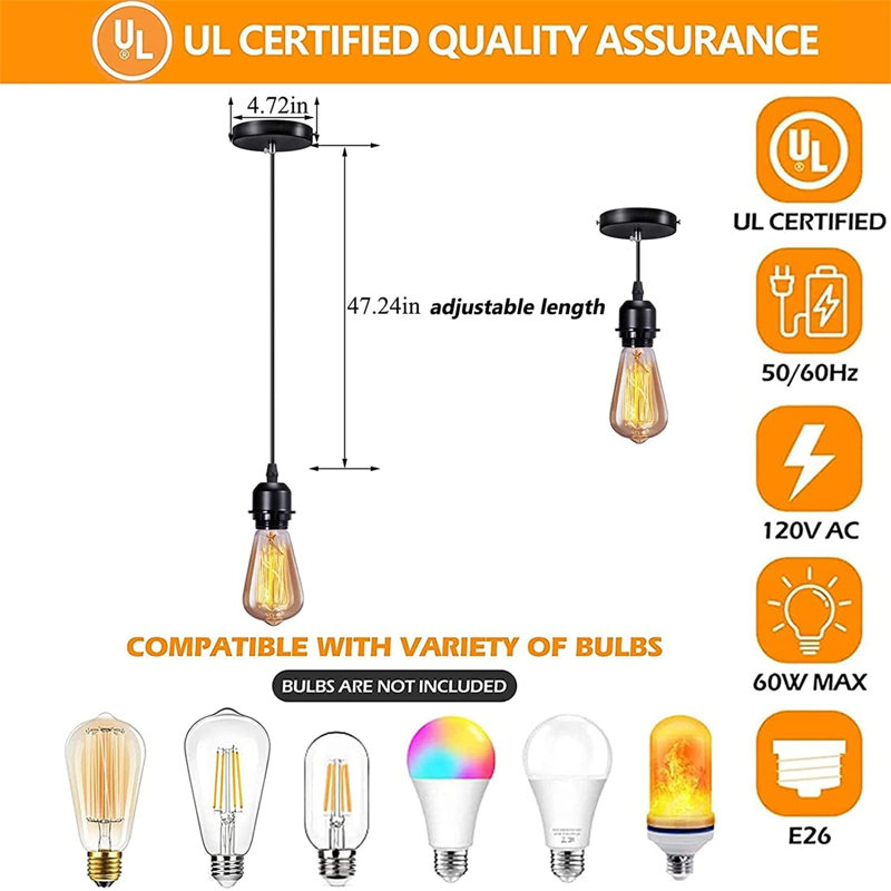 Luminaire suspendu à 1 lumière Genevive, 8 pièces