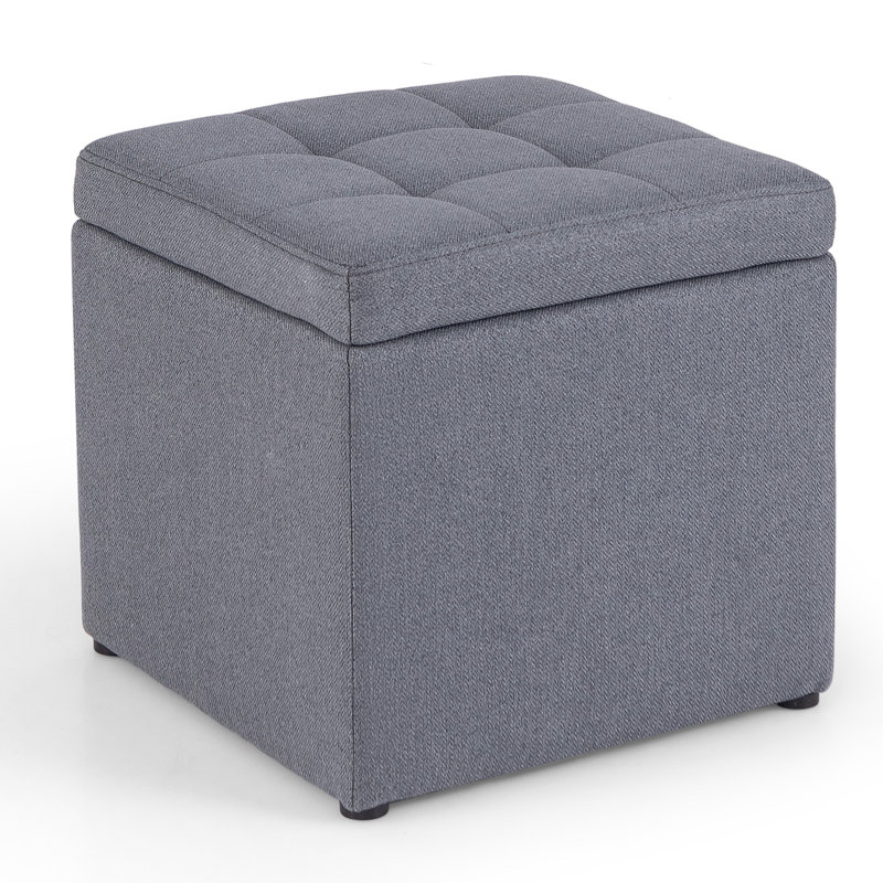 40cm Wide Square Cube Ottoman with Storage