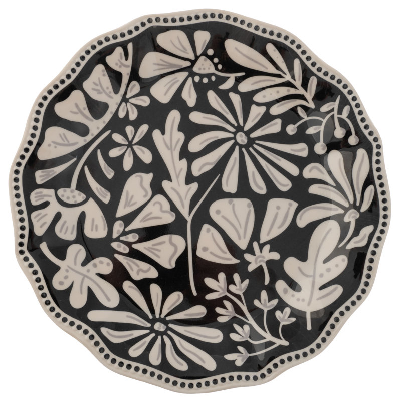MELAMINE SALAD PLATES S/4  DUSK FLORAL (F24)