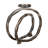 Decorative Twisted Loop Candle Holder, 11 Inch Antique Gold Aluminum