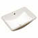 18.5"X13.5" White Ceramic Rectangular Undermount Bathroom Sink With Overflow