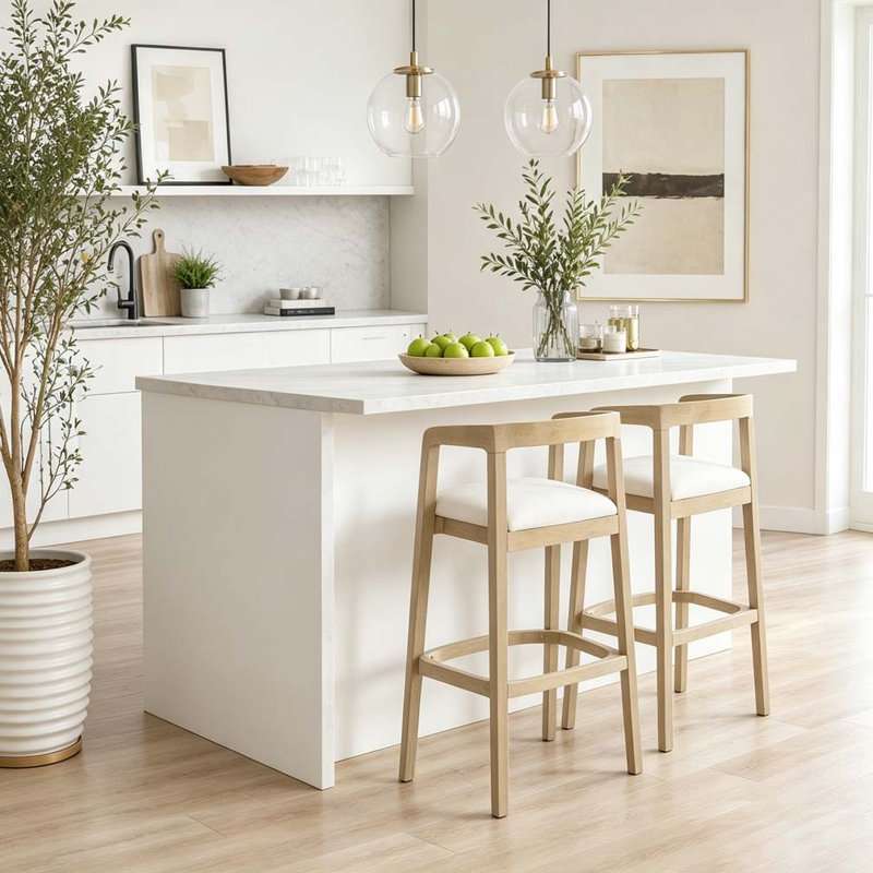 BAR STOOLS, Beige+light brown
