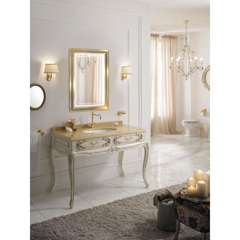 Cossette Metal Wall Mirror, 24" H x 36" W, Gold