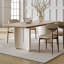 Table de salle à manger rectangulaire en fritté et en bois manufacturé-2047180588