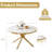 46.85" Round Dining Table, Modern Marble-Inspired Top with Metal Base-99841184-99841187