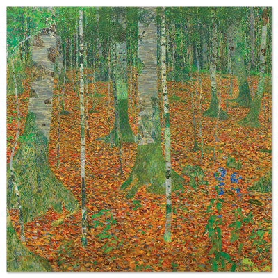Birch Forest by Gustav Klimt - No Frame Painting on Plastic / Acrylic