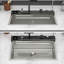 Évier de cuisine 30 po - évier cascade 30 po x 19 po x 9 po à cuve simple multifonction de calibre 16 en acier inoxydable avec fonctions numériques