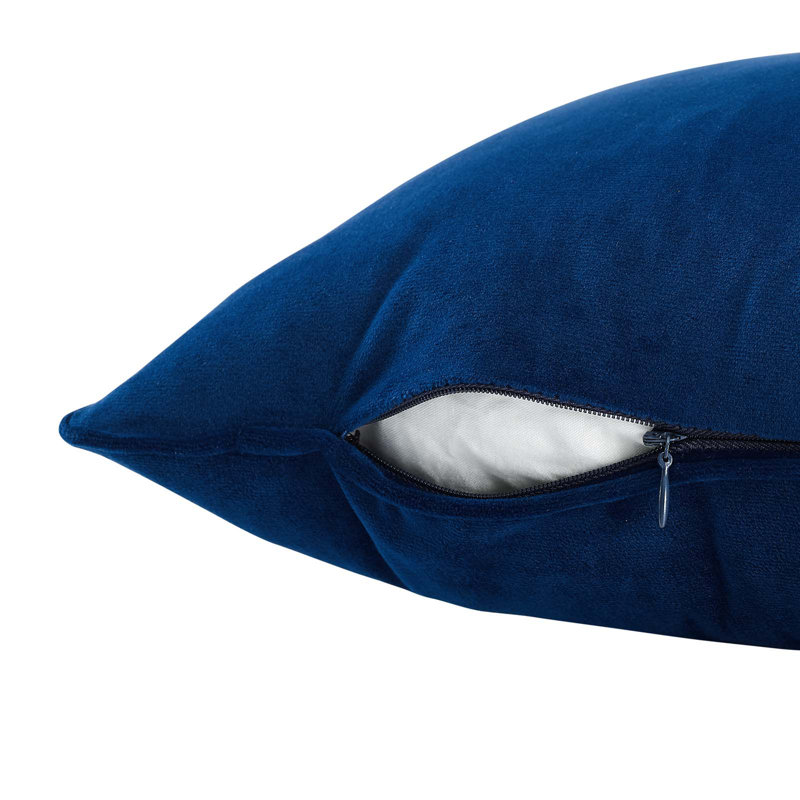 Enhance Performance Velvet Throw Pillow by Modway, 17.5" x 17.5", Navy