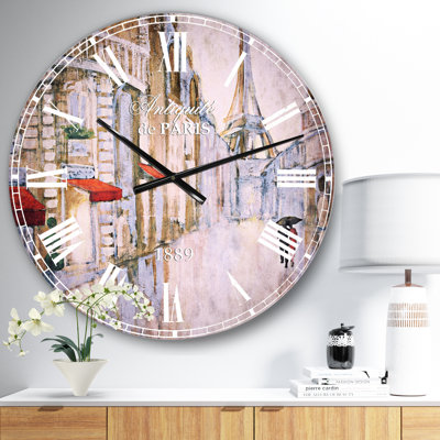 Horloge murale Swigart Love in Paris III