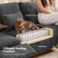 Canapé-lit convertible 3 places Aufak 83 po en chenille avec fauteuil inclinable électrique, ports de chargement USB, tablette latérale, porte-gobelet et rangement, gris-727867033