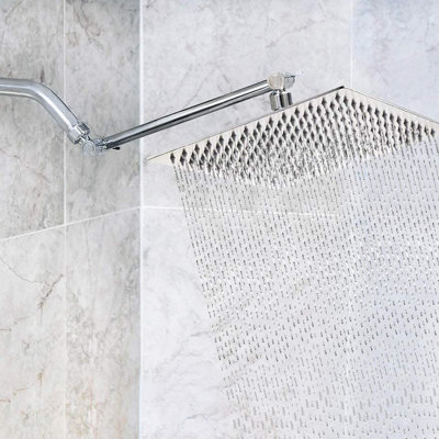 Pomme de douche carrée 10 po avec matériau en acier inoxydable - corps de finition