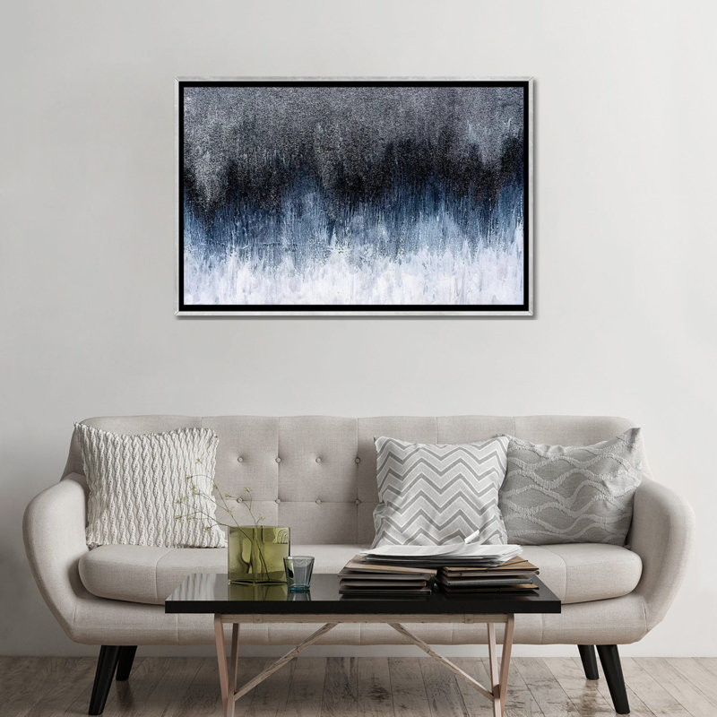 Silver Spark par Nikki Chauhan - impression d'art graphique, H 32 po x l 48 po x P 1,5 po, Pas de tapis