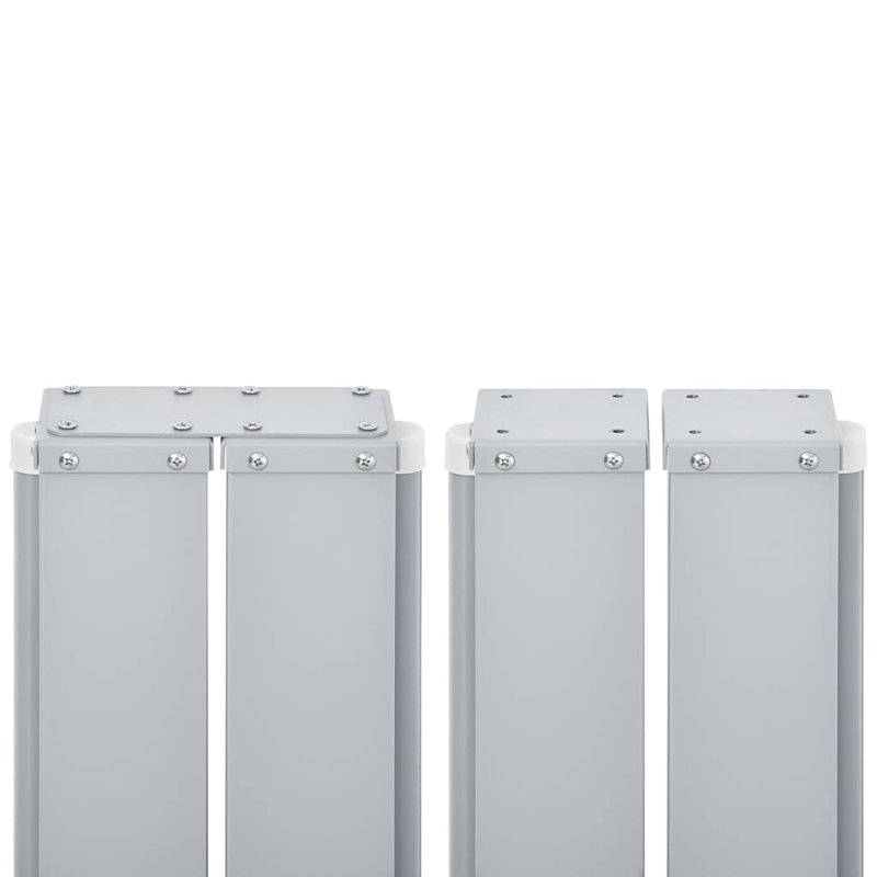Paravent rétractable avec auvent pliant, Noir, H 39,4 po x l 236,22 po