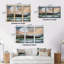 «Roaring Ocean Under Large Moon», ensemble d'art mural sur toile encadré paysage-1261659447-1261659446