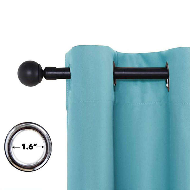 Blackout Curtain Pair, Turquoise Blue