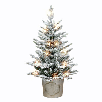 36' Lighted Fir Christmas Tree