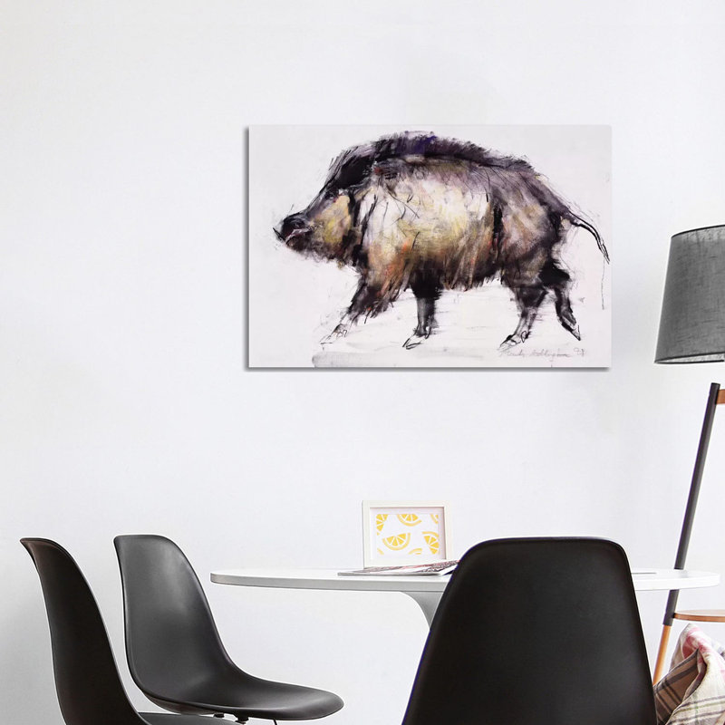 Wild Boar 1 Piece Wrapped Canvas Painting, 101.6 cm H x 66.04 cm W x 1.91 cm D