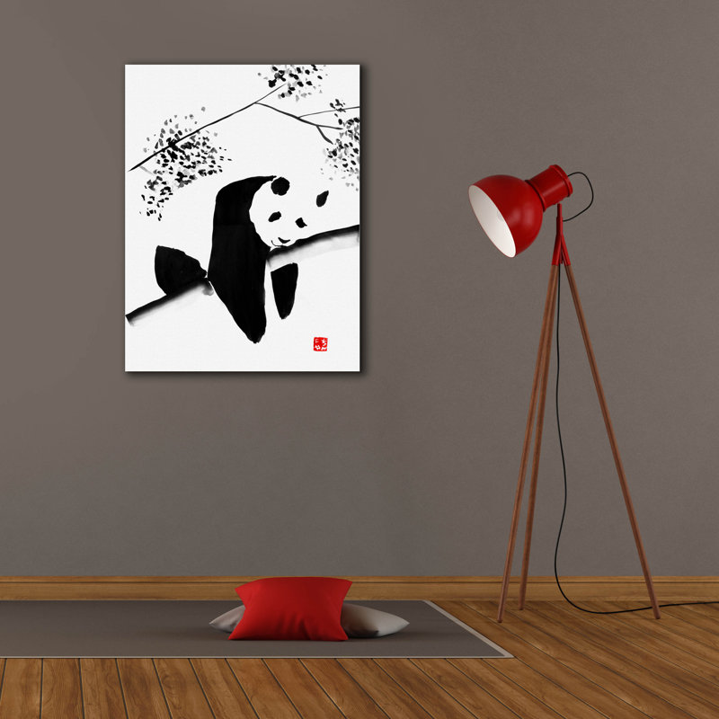 «Panda Tryptique Part 01» par Pechane, art mural sur toile, H 34 po x l 26 po x P 1,5 po