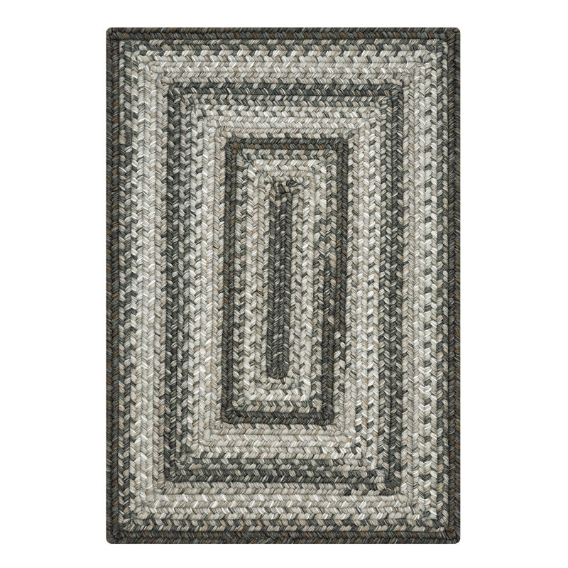 Tapis tressé en graphite ovale homespice décoration 2 x 3 pi