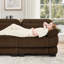 Canapé rembourré 104 po avec trois coussins 104 po-784760152