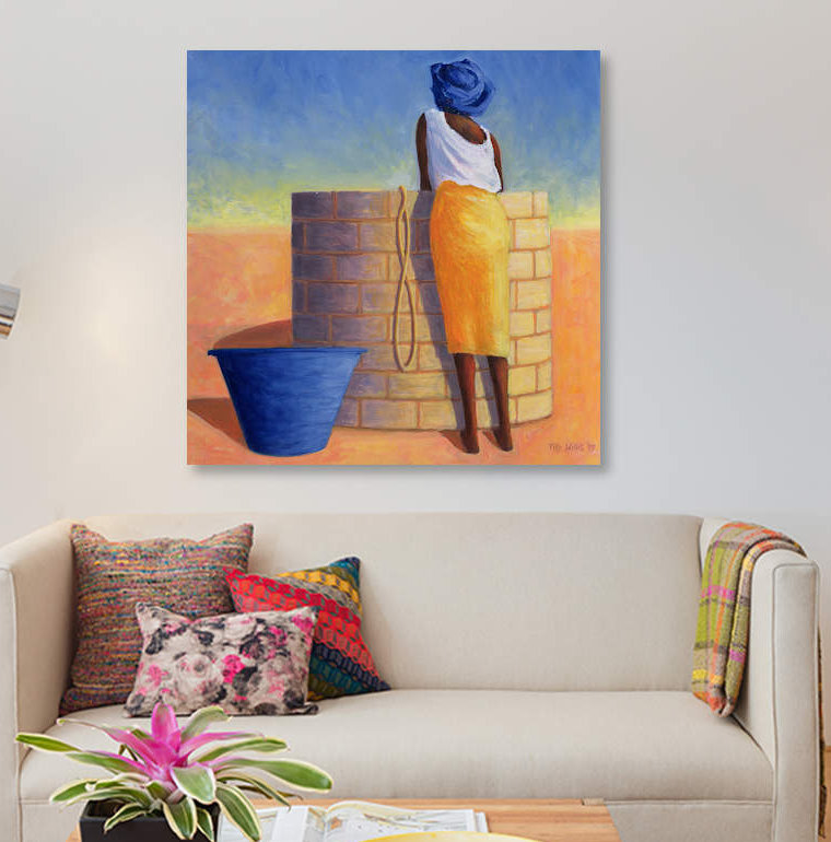 «Well Woman», reproduction sur toile, H 12 po x l 12 po x P 0,75 po, Toile tendue, Pas de tapis