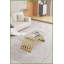 Table basse rectangulaire 47 po en acier inoxydable - verre ondulé, doré, tablette inférieure peu encombrante Facile à nettoyer