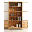 Bibliothèque en verre trempé d'inspiration zen
