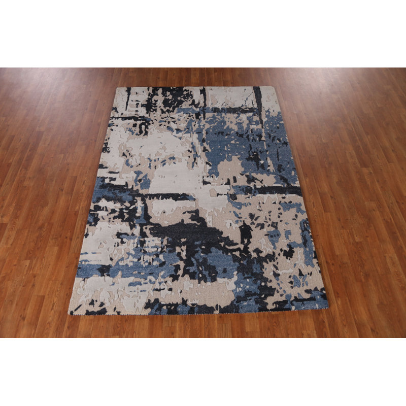 Tapis indien moderne abstrait