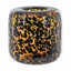 Vase en verre avec motif guépard