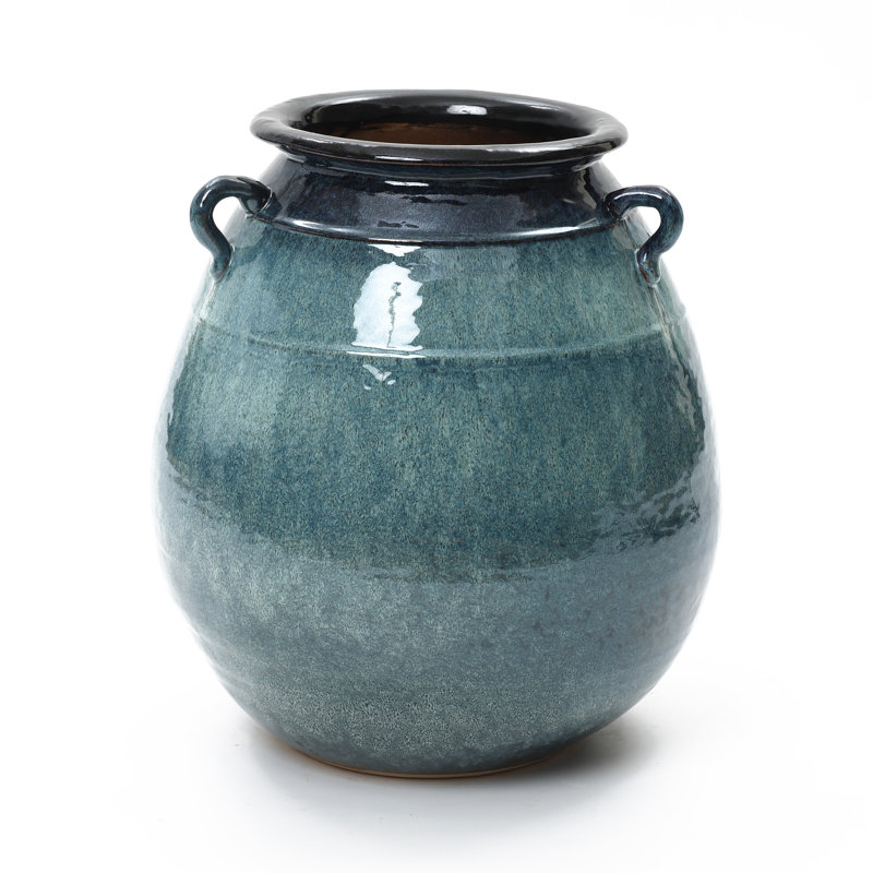 Vase rond en céramique 17,5 po H