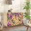 Sideboard Buffet Cabinet with Storage Floral Wisteria Rose Birds Soft Yellow with 2 Doors for Living Room and Kitchen