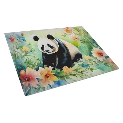 Panda Glass Cutting Board Large