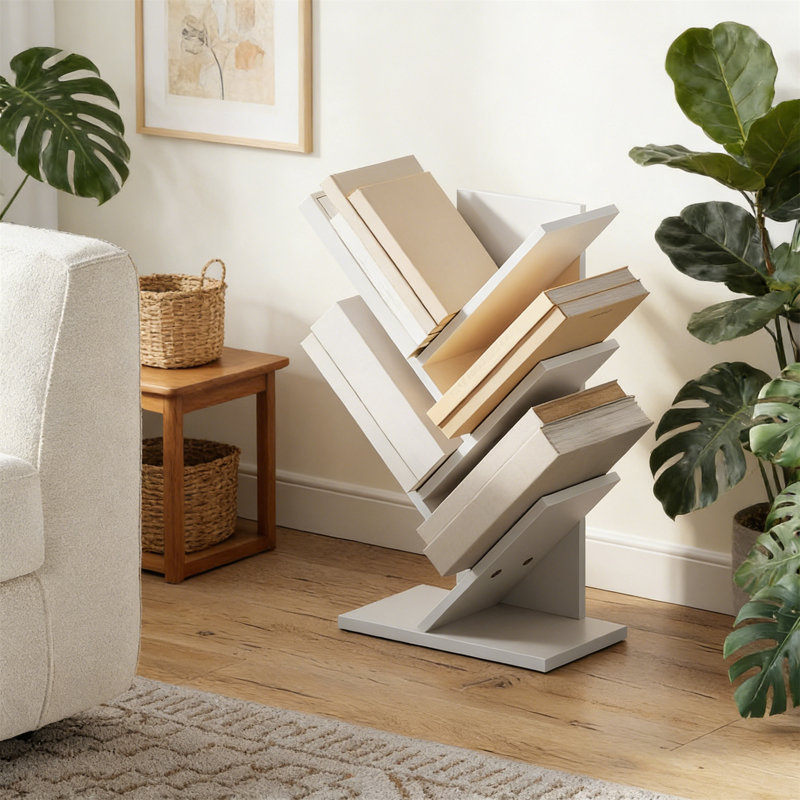 51cm H x 30cm W Standard Bookcase, White