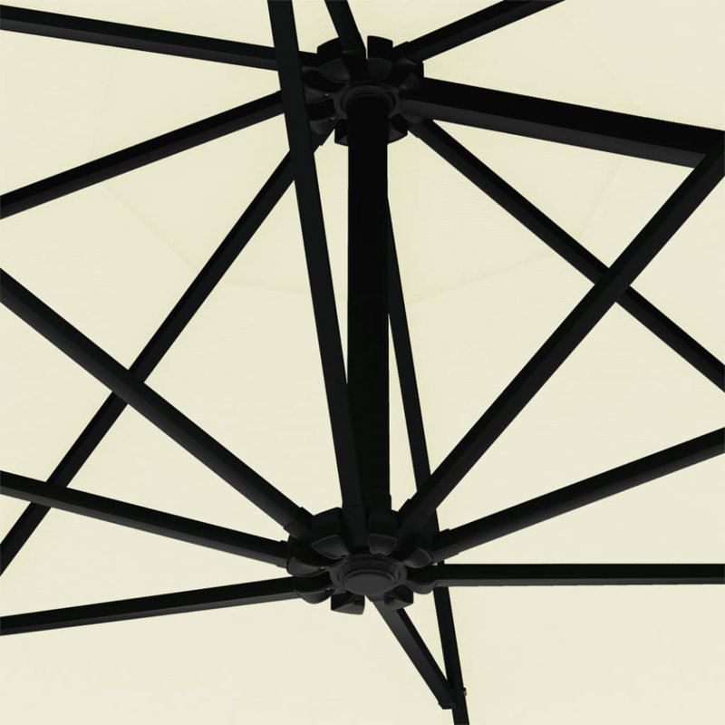 Parasol d'extérieur mural pour parasol, Beige