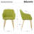 Mid-Century Modern Dining Chair With Wood Finished Metal Legs, 2-Pcs Set-1514344523