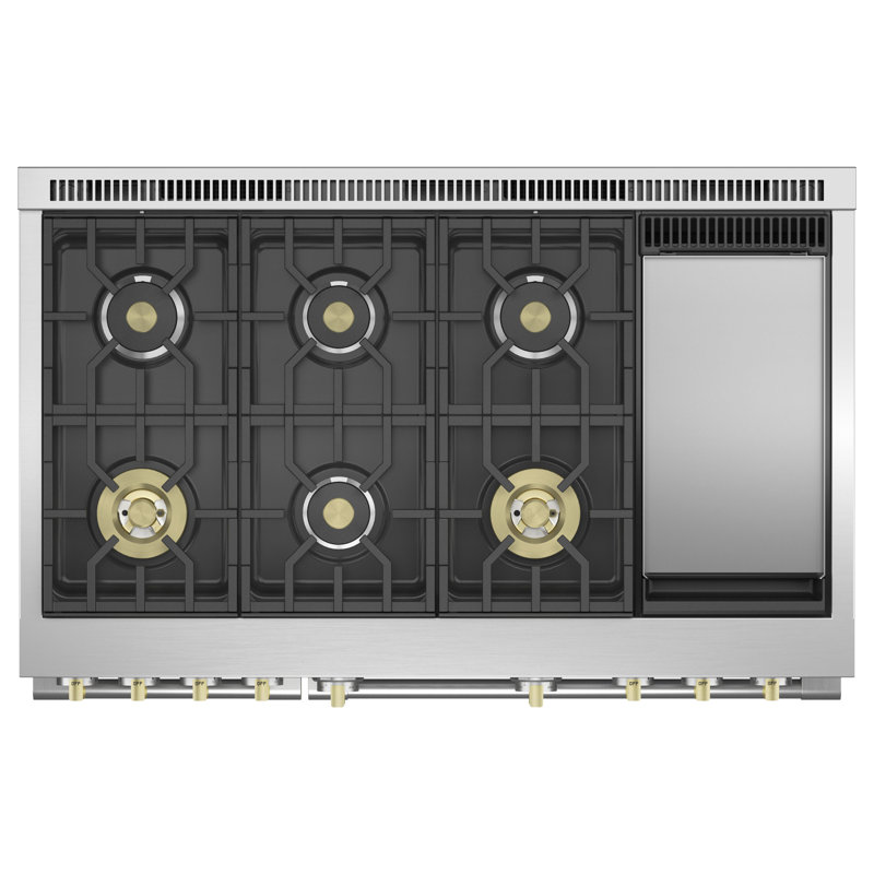 Monogram 48" Professional Range With 6 Burners And Griddle, Natural Gas, 8.9 cu ft