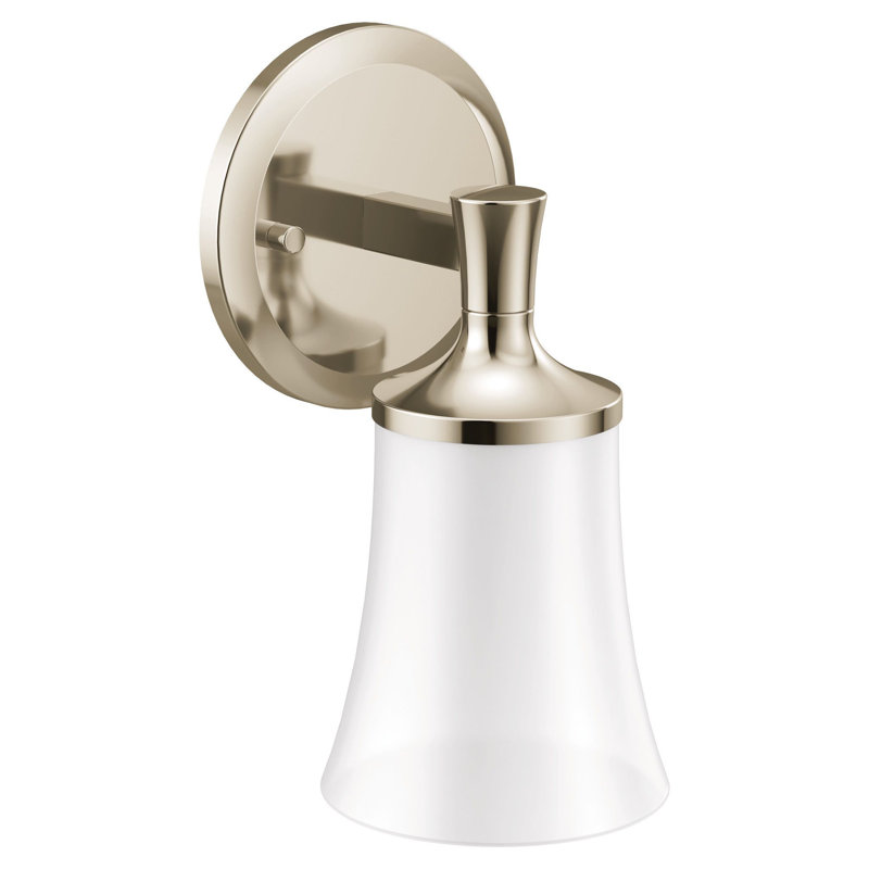 Flara Vanity 1-Light Bath Sconce, Polished Nickel