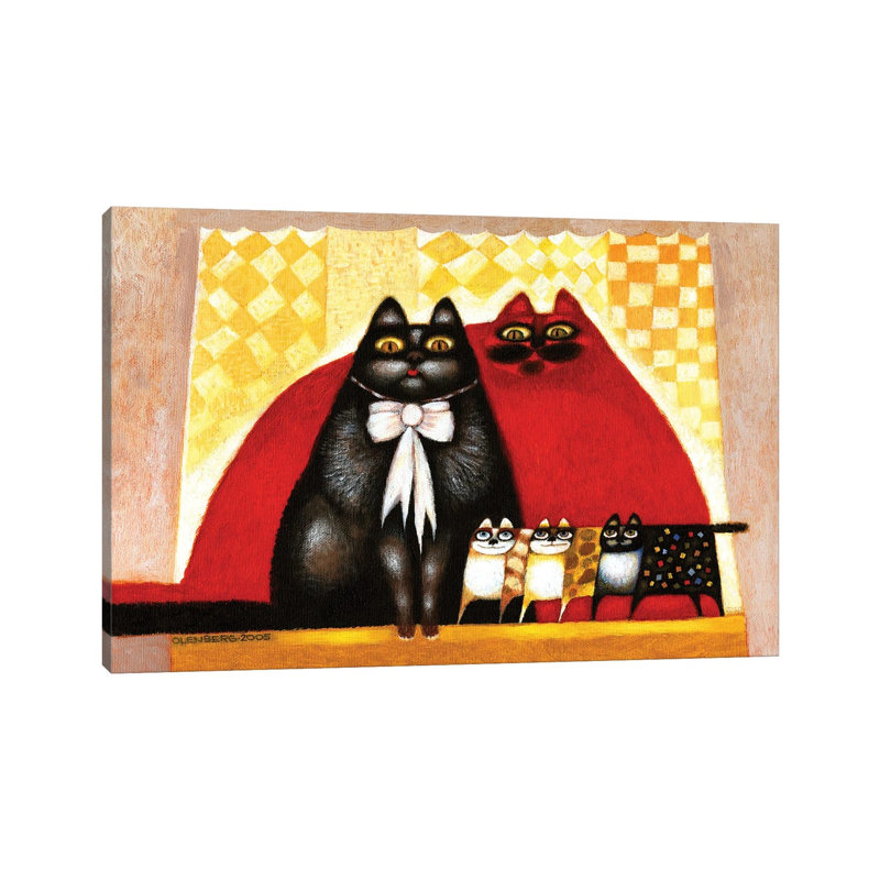 Cats Family by Art Mirano - Wrapped Canvas Print, 45.72cm H x 66.04cm W x 1.905cm D